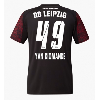 RB Leipzig Yan Diomande #49 Maglia Gara Terza Repliche 2025-26 Maniche Corte